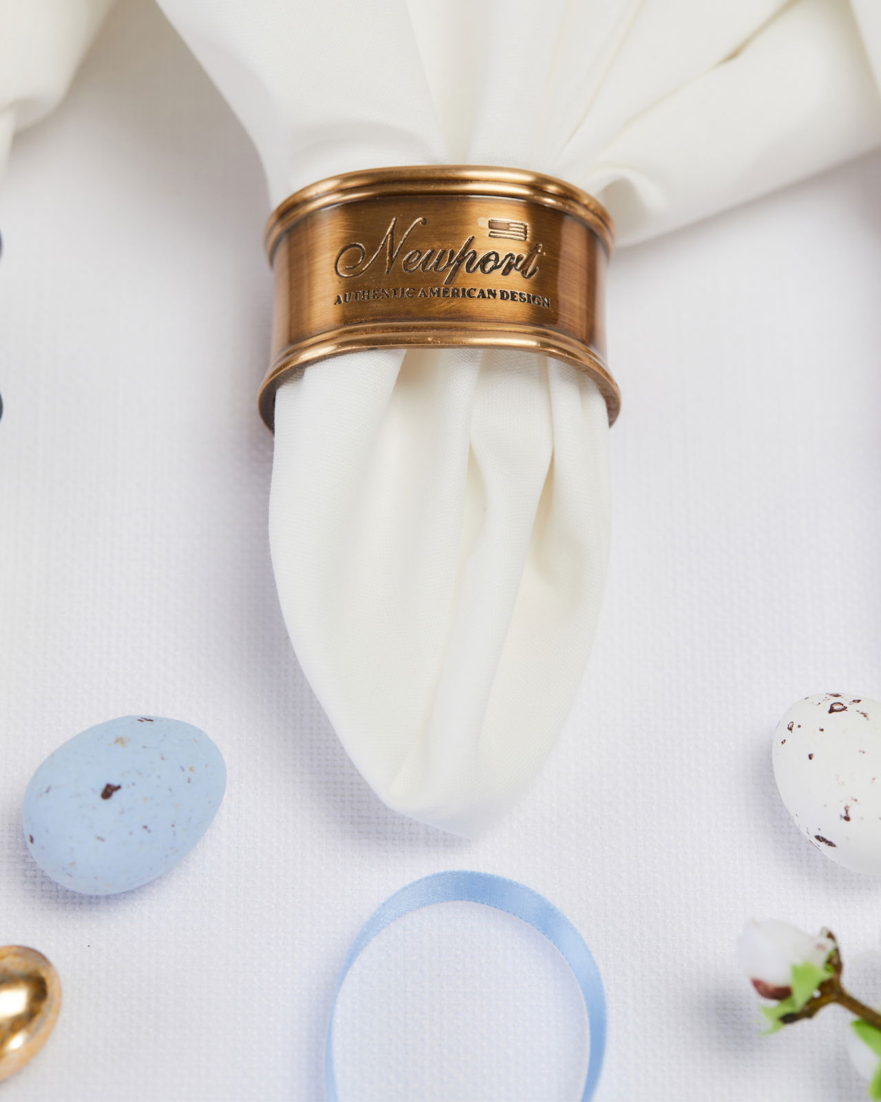 Newport servettring mässing