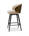 Camerota Bar Stool Sabino Beige/Walnut