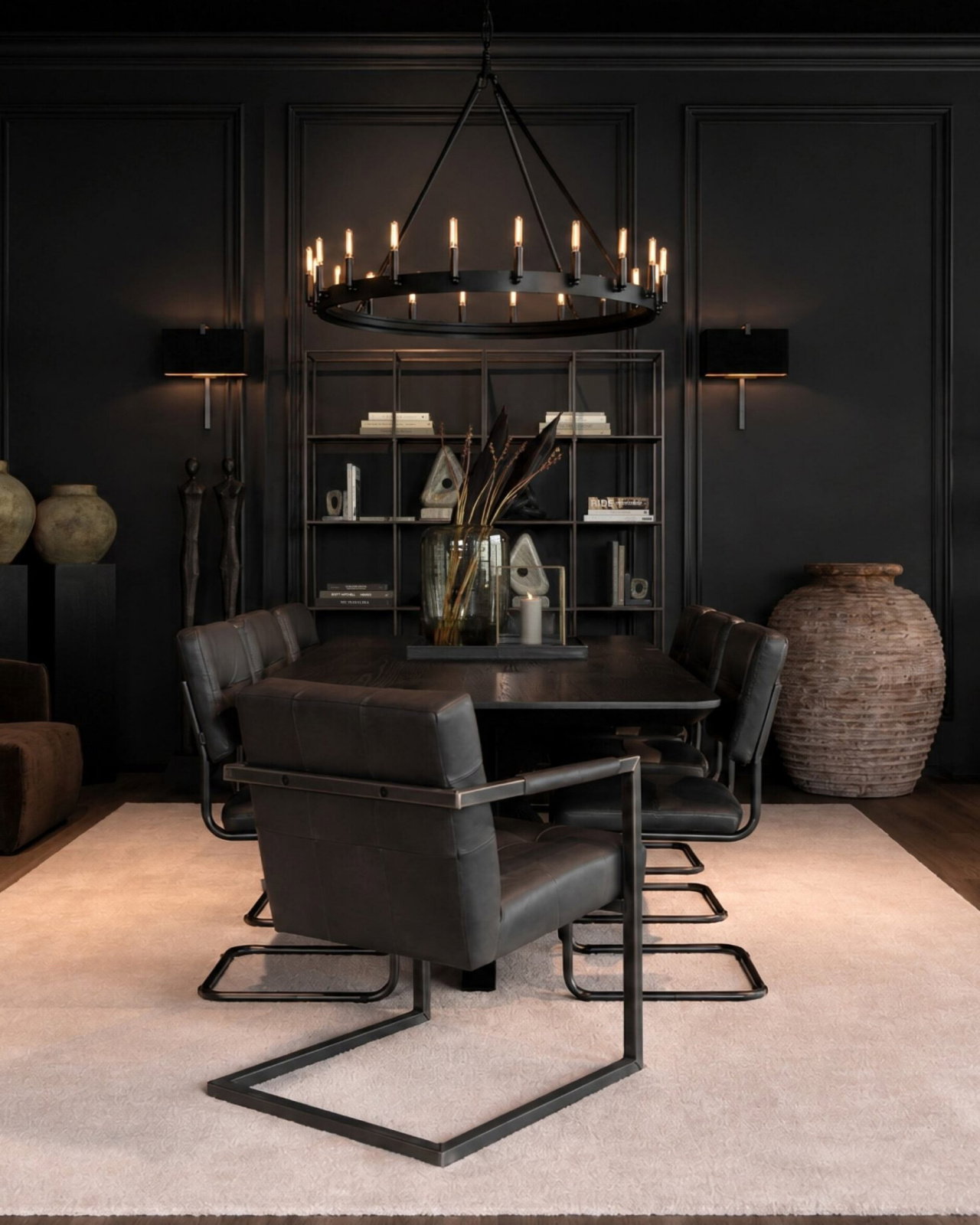 Hunter Slim Dining Table Black 240×110 cm