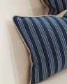 Bungalow Stripe cushion cover indigo