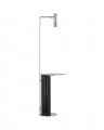 Alma Tray Table Floor Lamp Nickel/Black