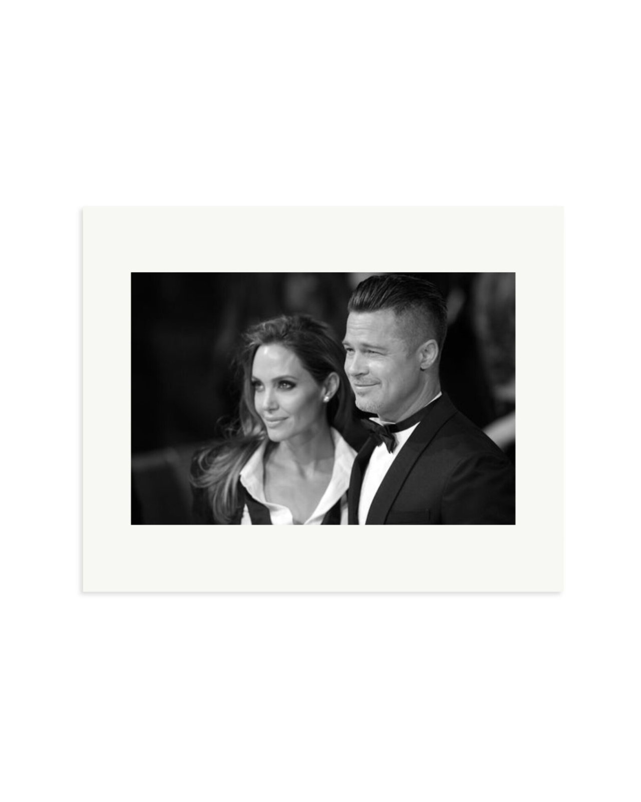 Brad Pitt and Angelina Jolie Print Only / Medium