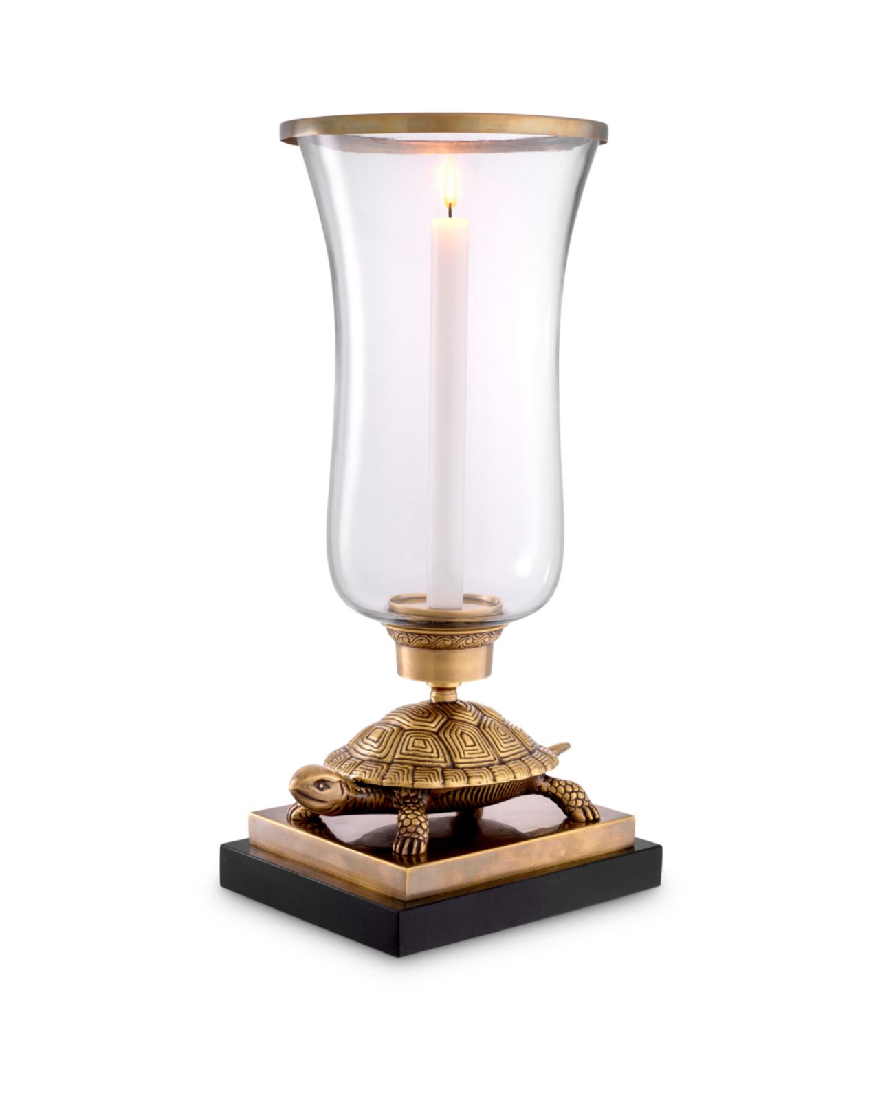 Tortoise lyhty vintage brass