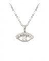 Petite Greek Eye necklace crystal rhodium
