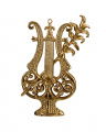 Allegra Lyre Christmas Ornament Gold