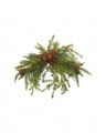 Spruce Decoration With Cones Green