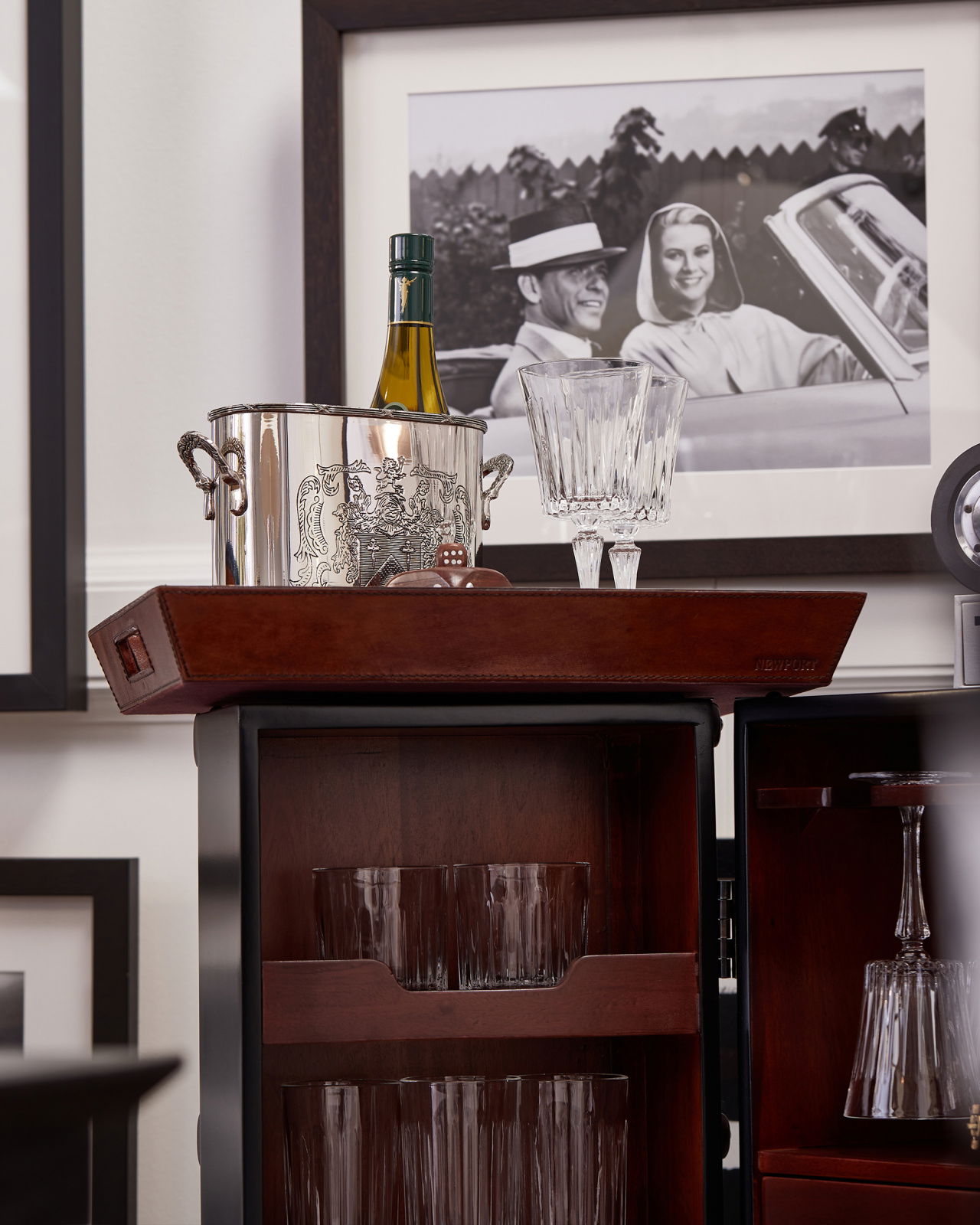 Kensington serveringsbricka läder