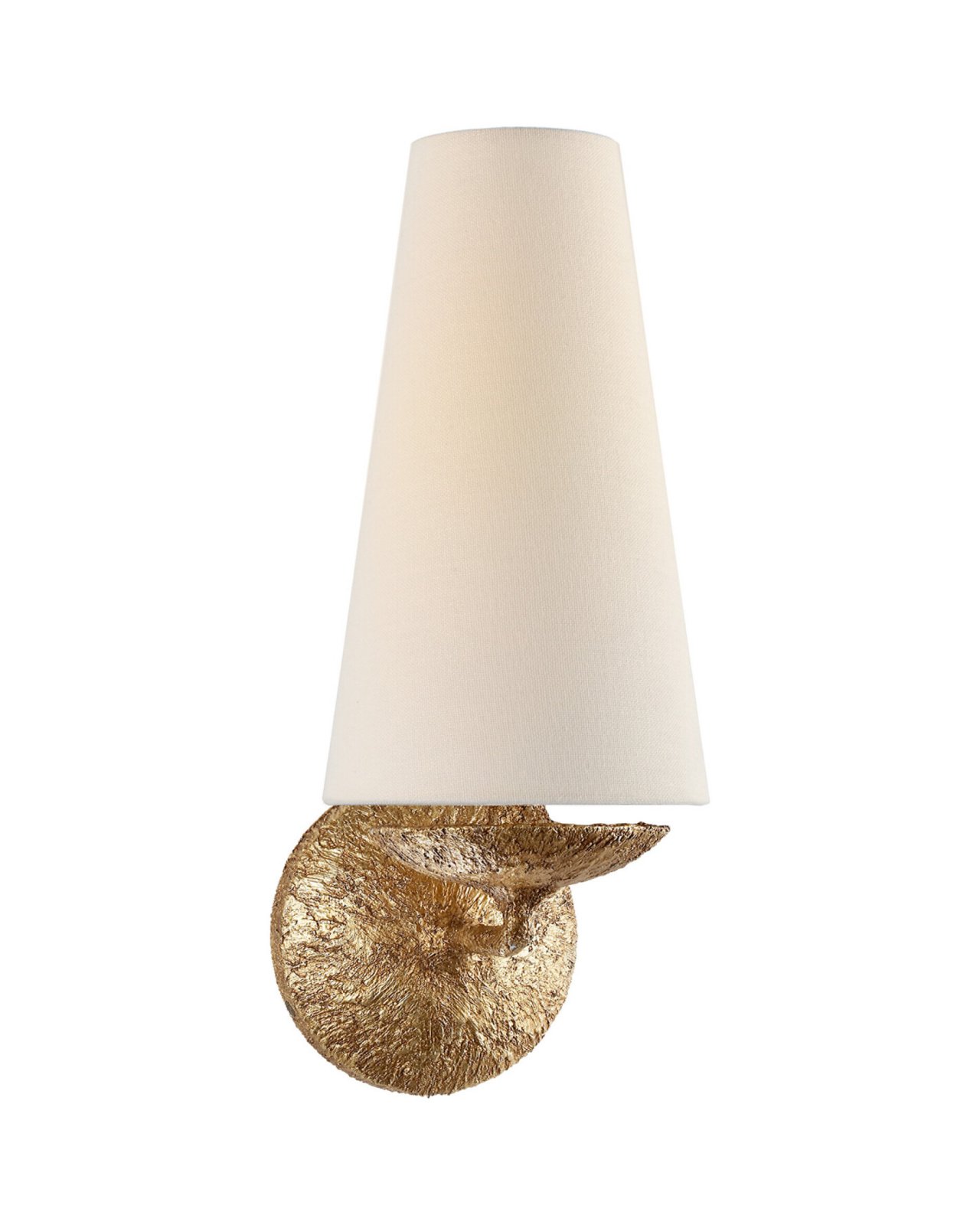 Fontaine Single Sconce Gilded Plaster