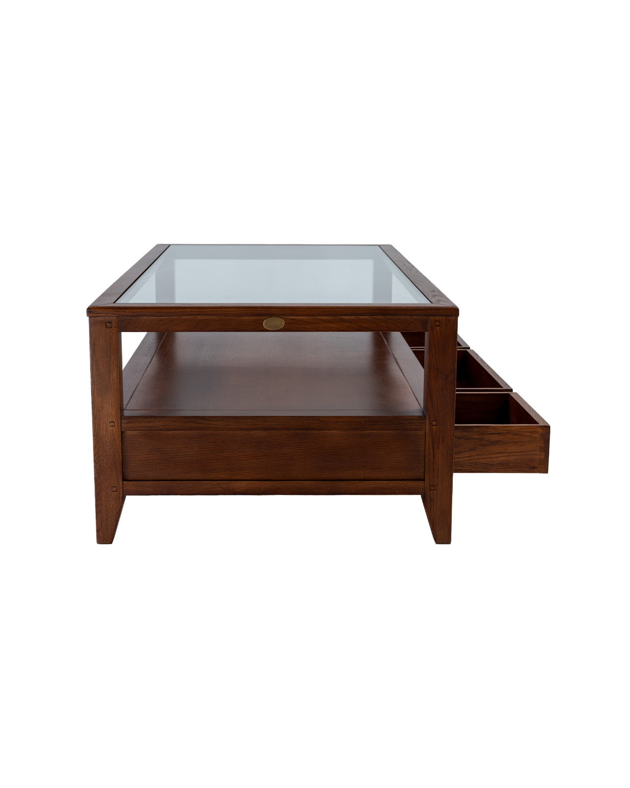 Martino coffee table with glass top Noble Brown