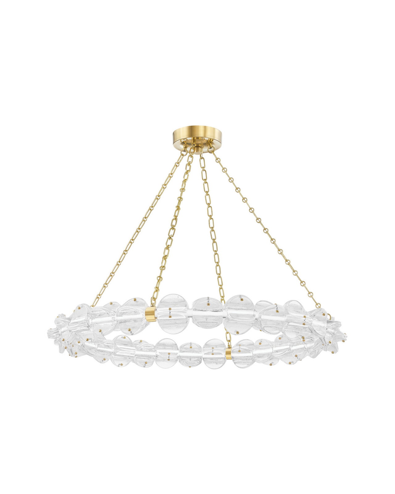 Lindley Chandelier Aged Brass