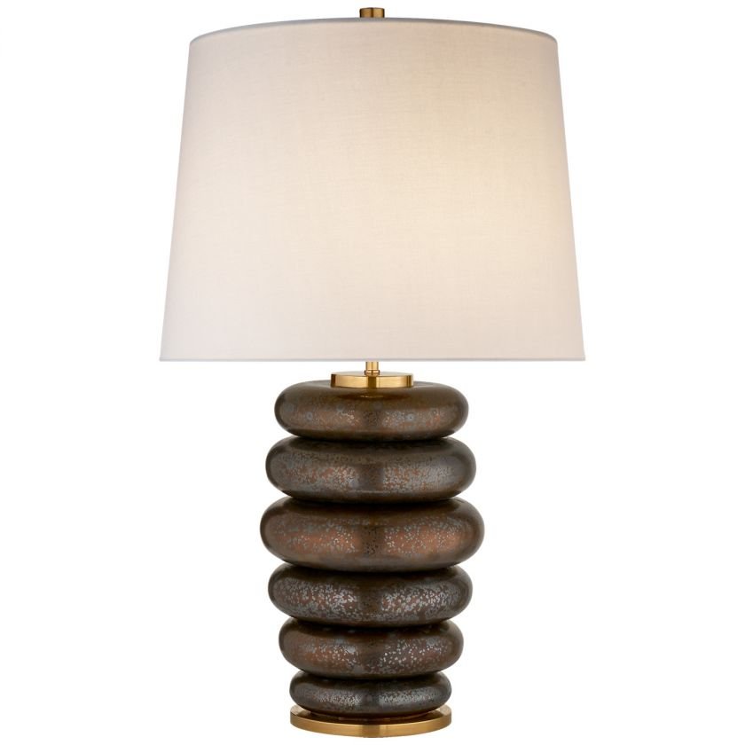 Phoebe Stacked Table Lamp Crystal Bronze