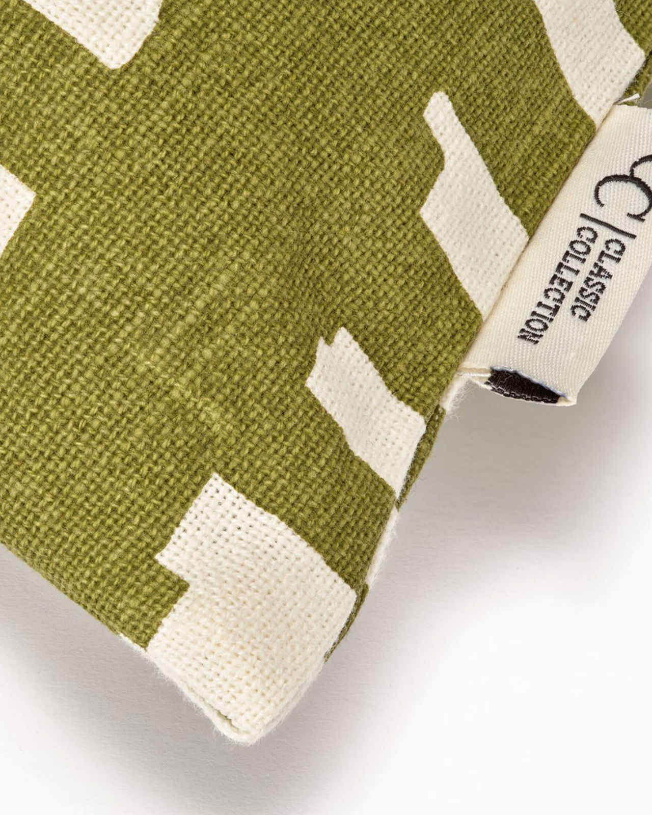 Ikat Block kuddfodral grön