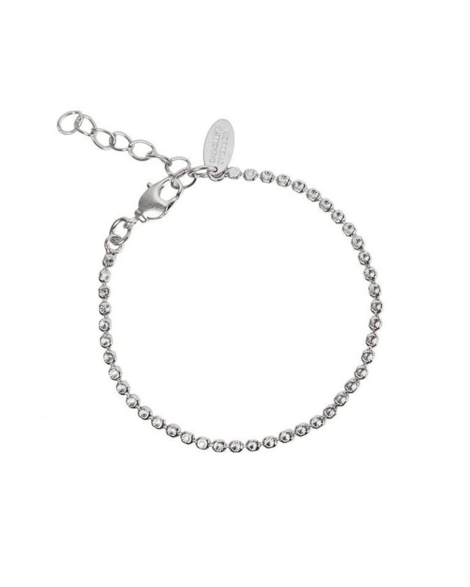 Diamond Chain Bracelet Rhodium