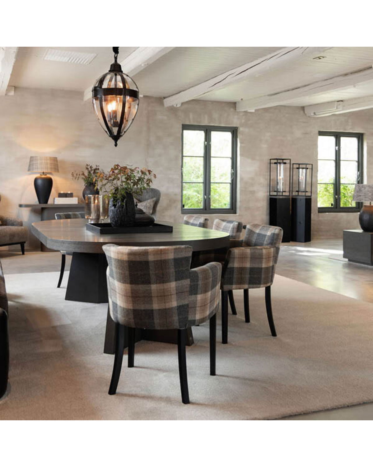 Ashley nojatuoli alistair ruudullinen ruskea