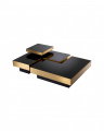 Nio black coffee table set, 4-piece