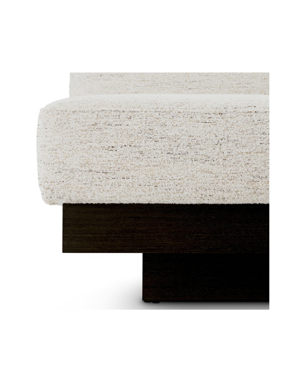 Bastion Sofa Seashell Off-White/Charcoal Veneer