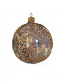 Lux Delia Weihnachtskugel gold 8cm