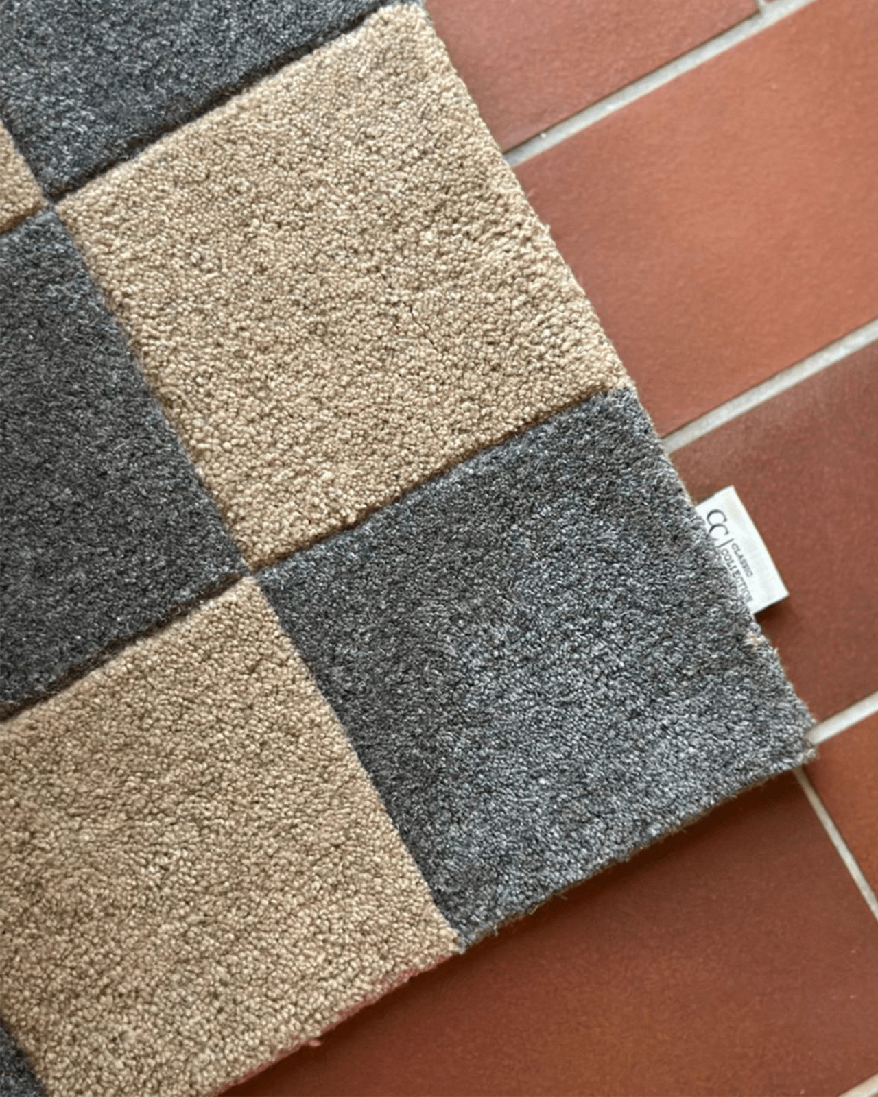 Doormat Square grey natural
