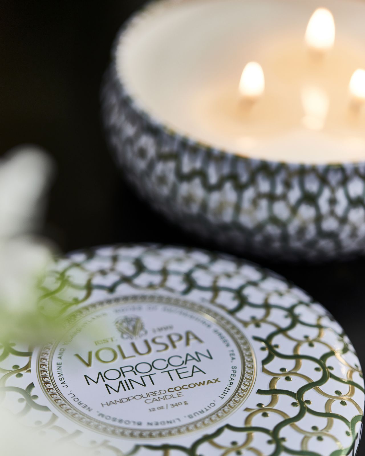 Moroccan Mint Tea doftljus 3-wick