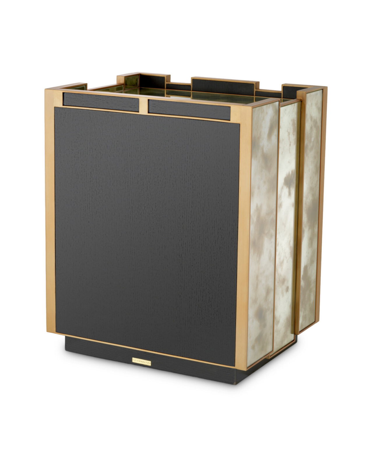 Nottingham nachtkastje spiegelglas/geborsteld messing