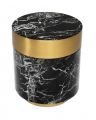 Side Table Caron faux black marble brass finish OUTLET