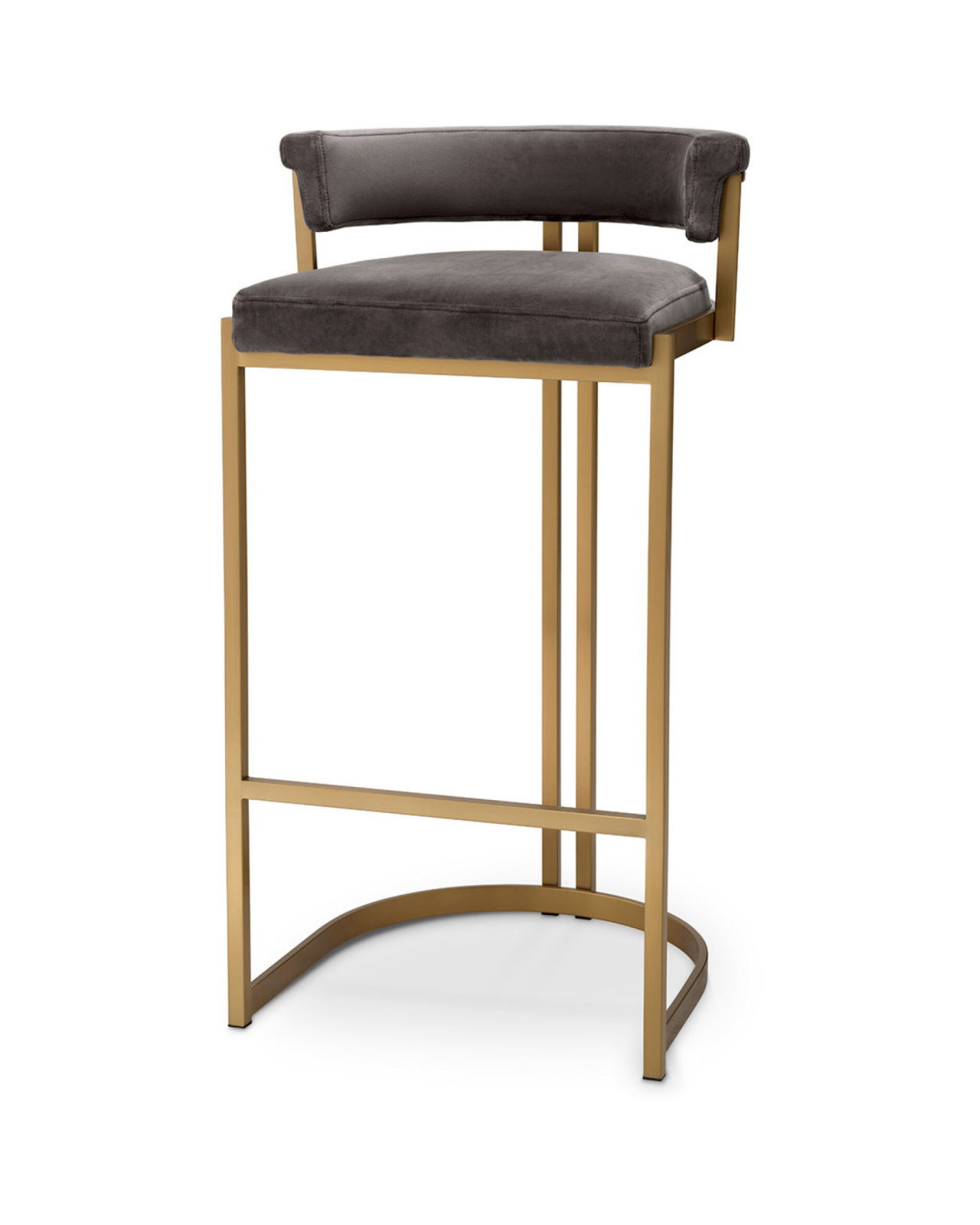 Dante Bar Stool Savona Grey Velvet