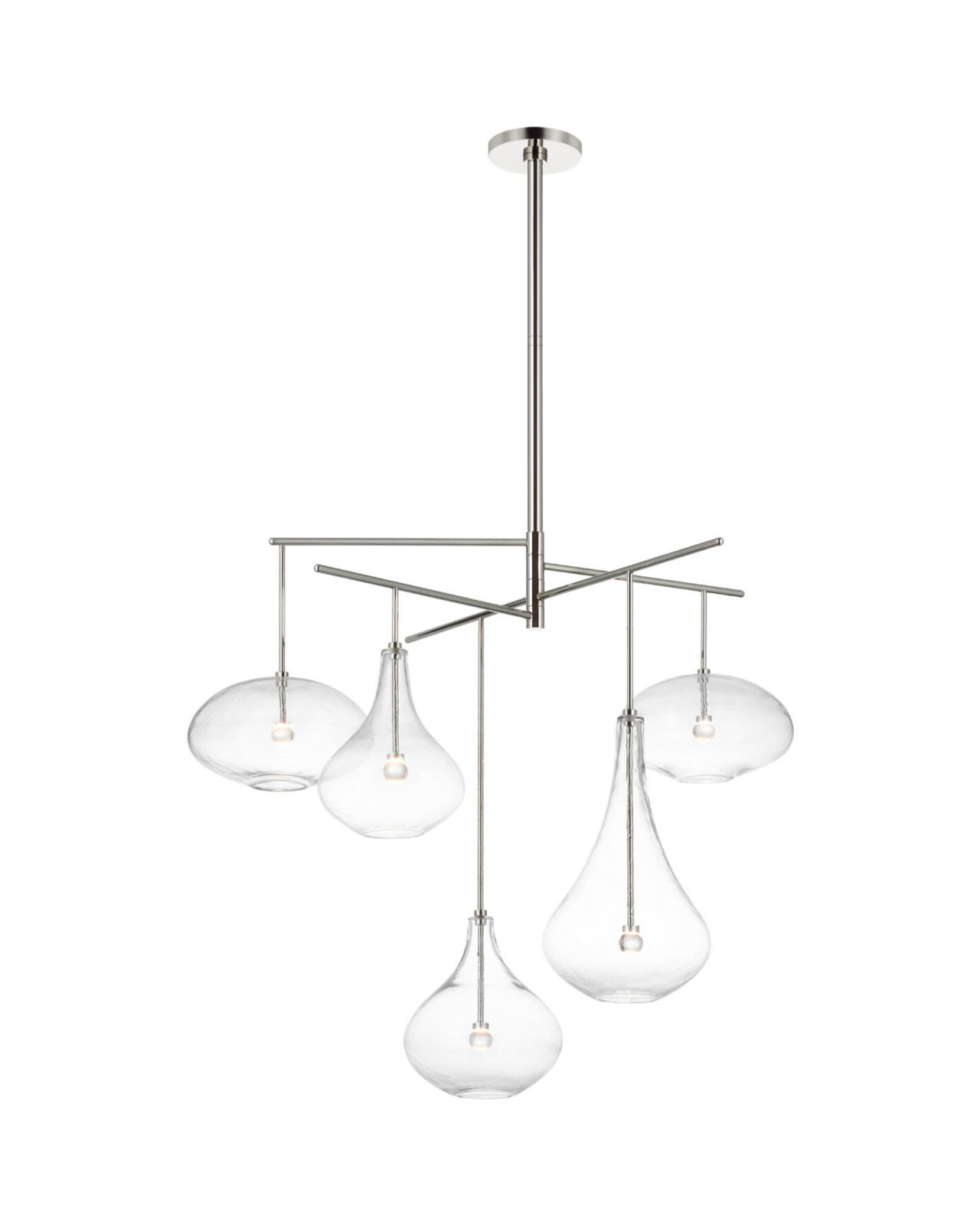 Lomme XL Chandelier Polished Nickel