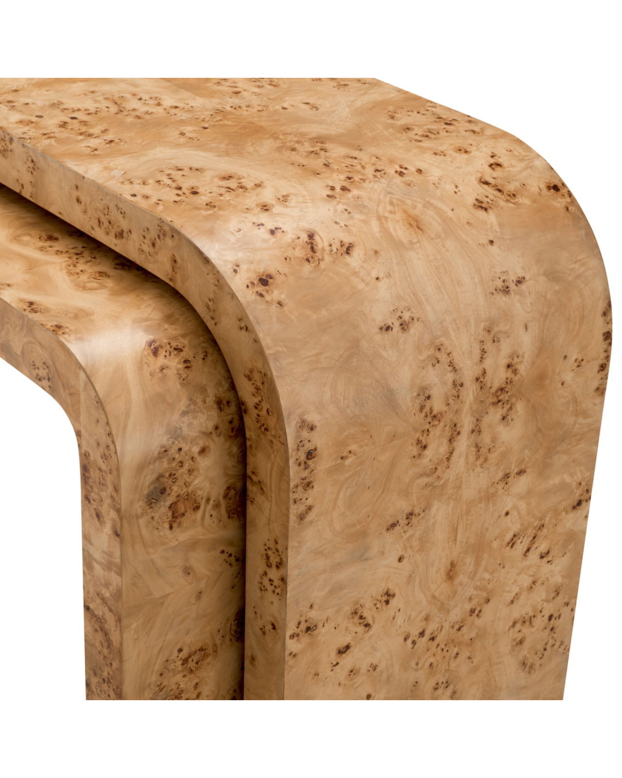 Quinton konsolbord light brown mappa burl 2-set