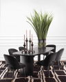 Cliff Dining Chairs Roche Black Velvet Set of 2