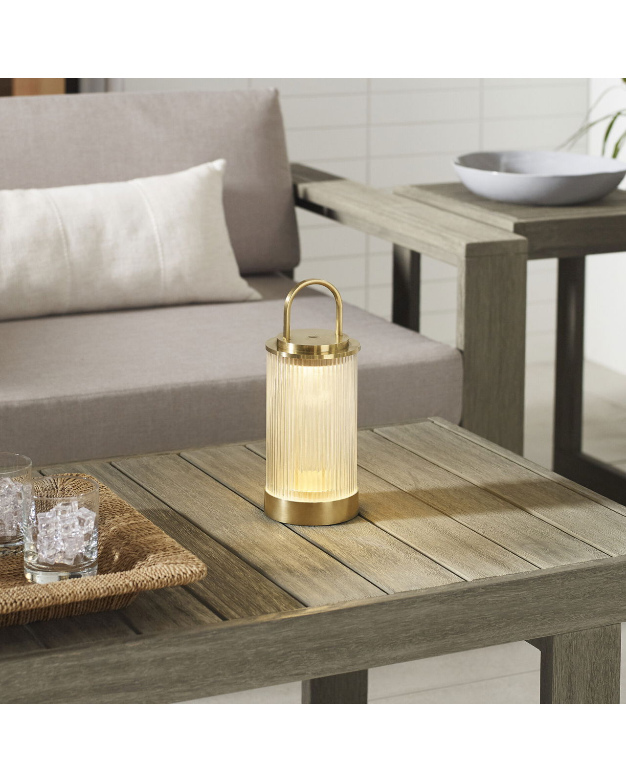 Tawa bordslampa uppladdningsbar mässing