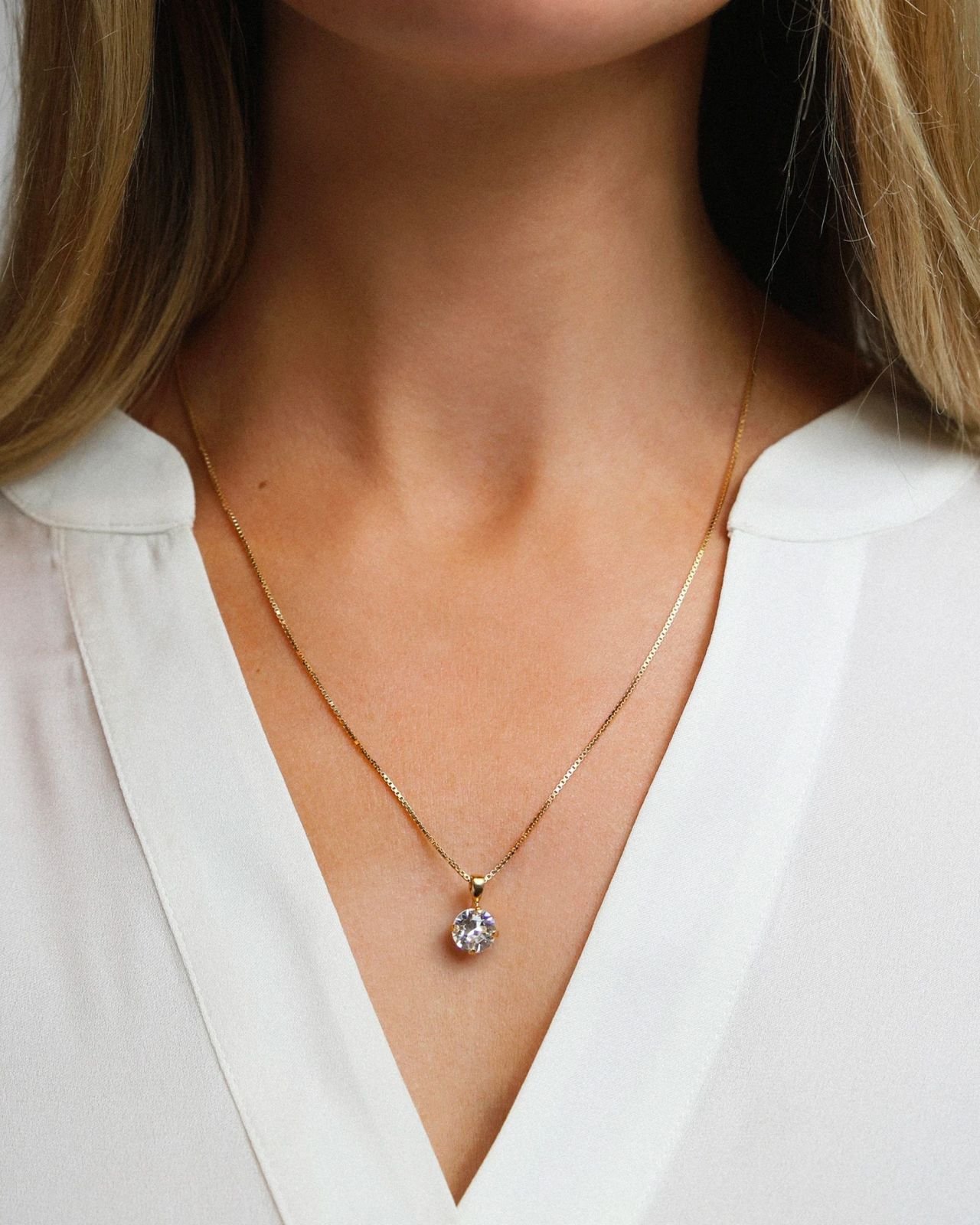 Classic Petite Necklace Crystal