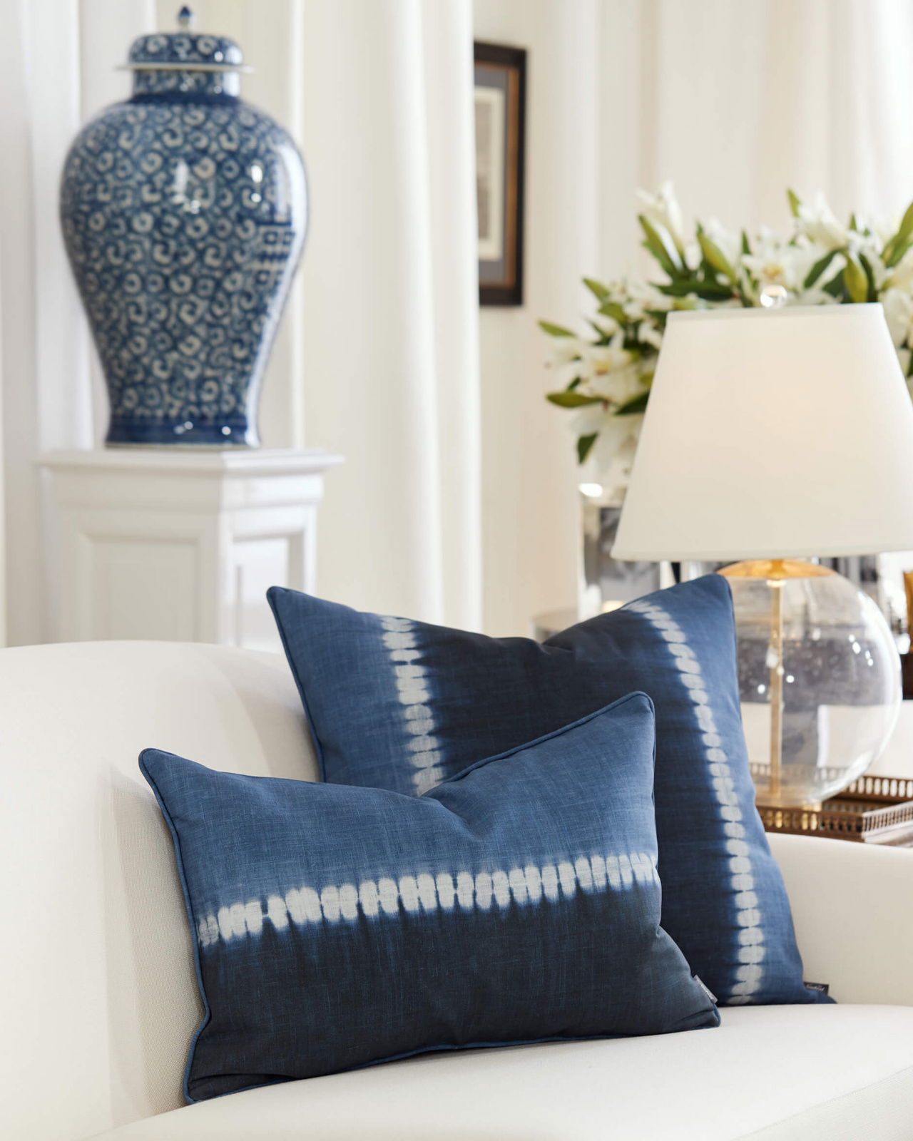 Toc Vers Stripe tyynynpäälliset indigo