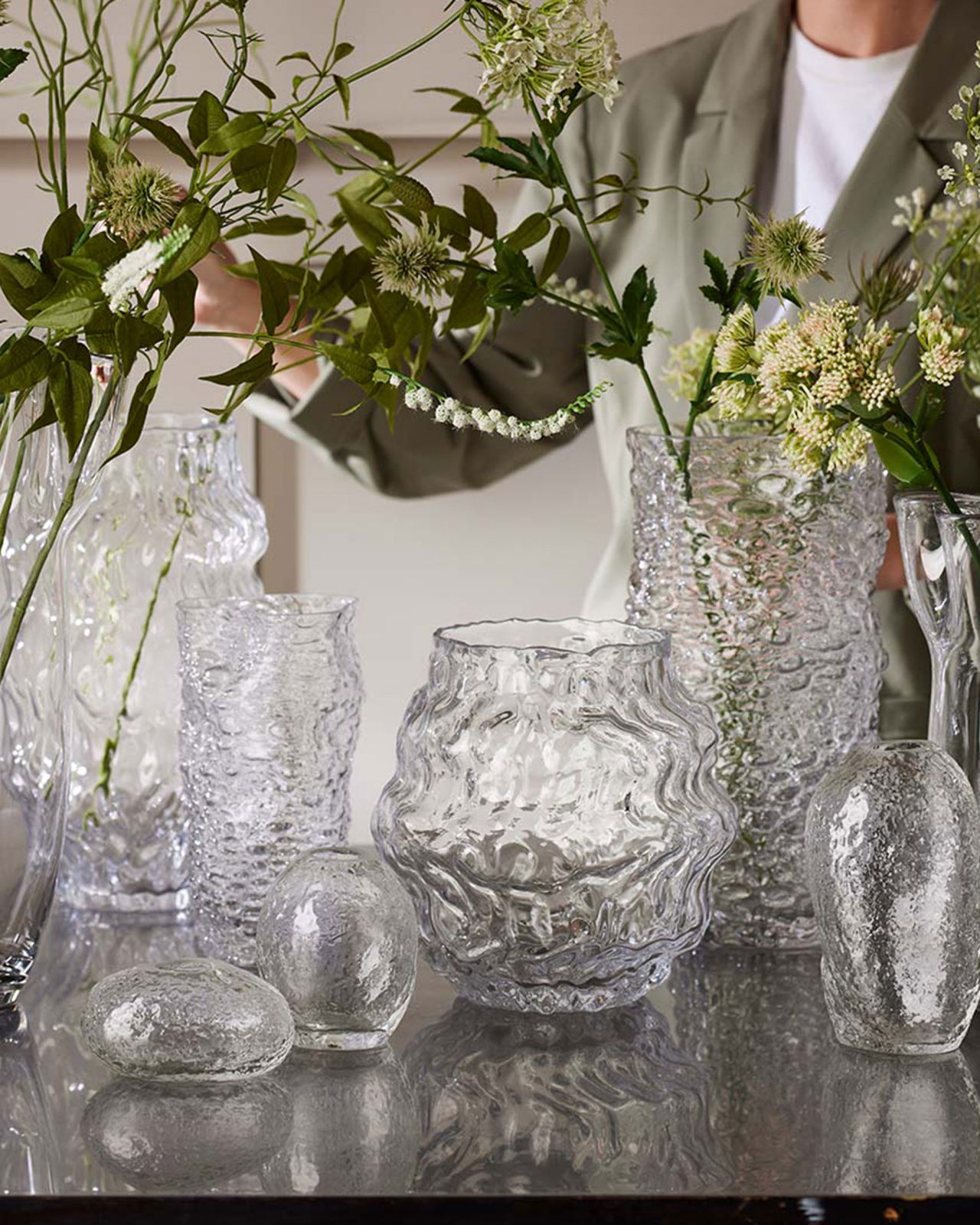 Zoey vaas helder glas