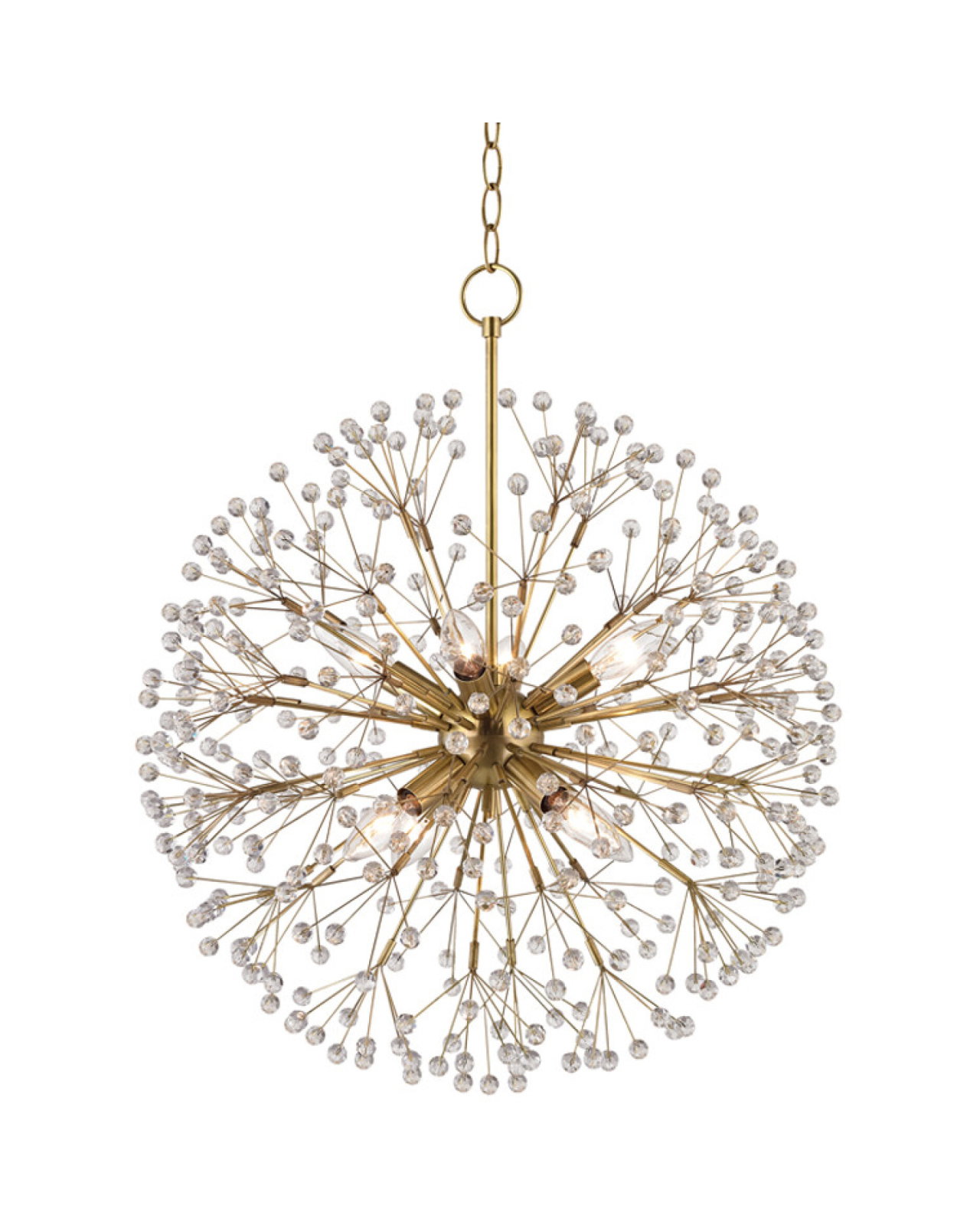 Dunkirk Chandelier Aged Brass