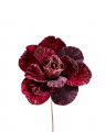 Ruusukoristeoksa viininpunainen