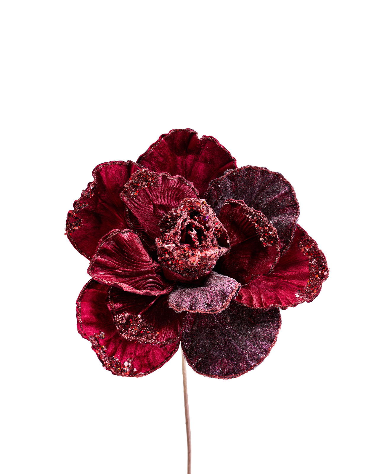 Rose Decorative Branch Burgundy