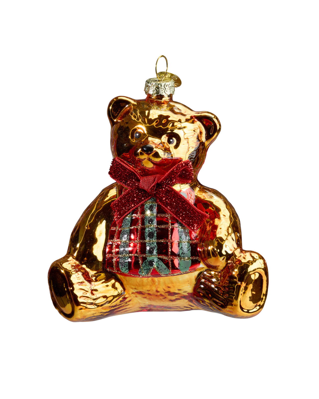 Elliot Bear Ornament Gold