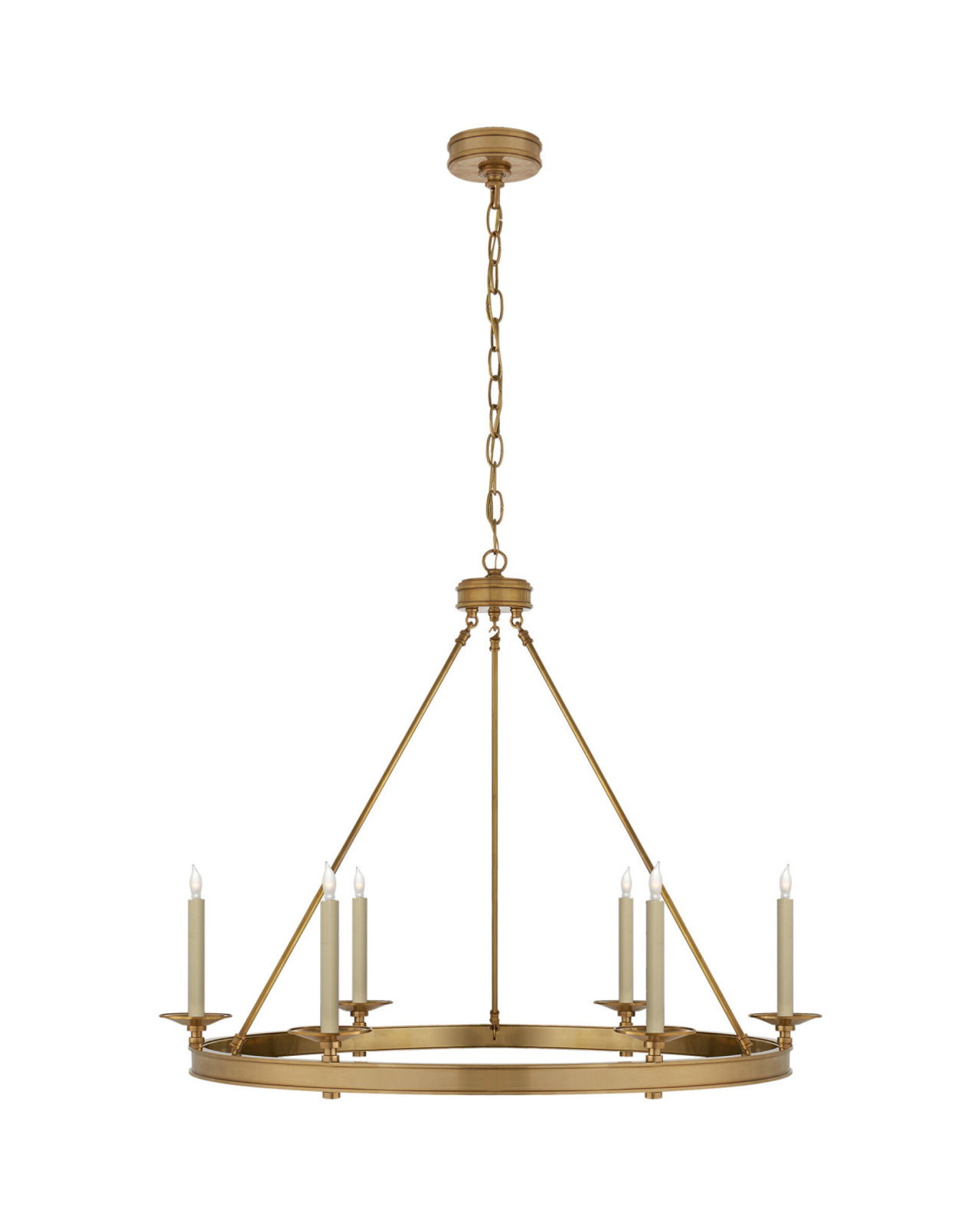 Launceton Ring Chandelier Antique-Burnished Brass