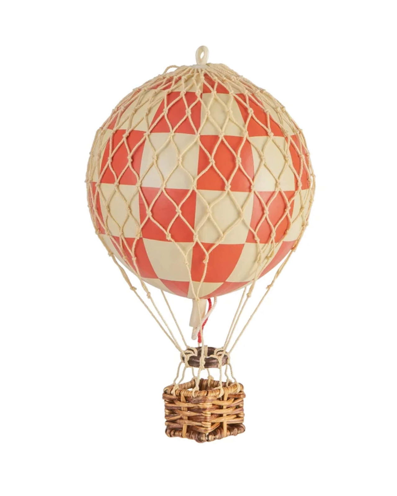 Floating The Skies Hot Air Balloon Red Checkered