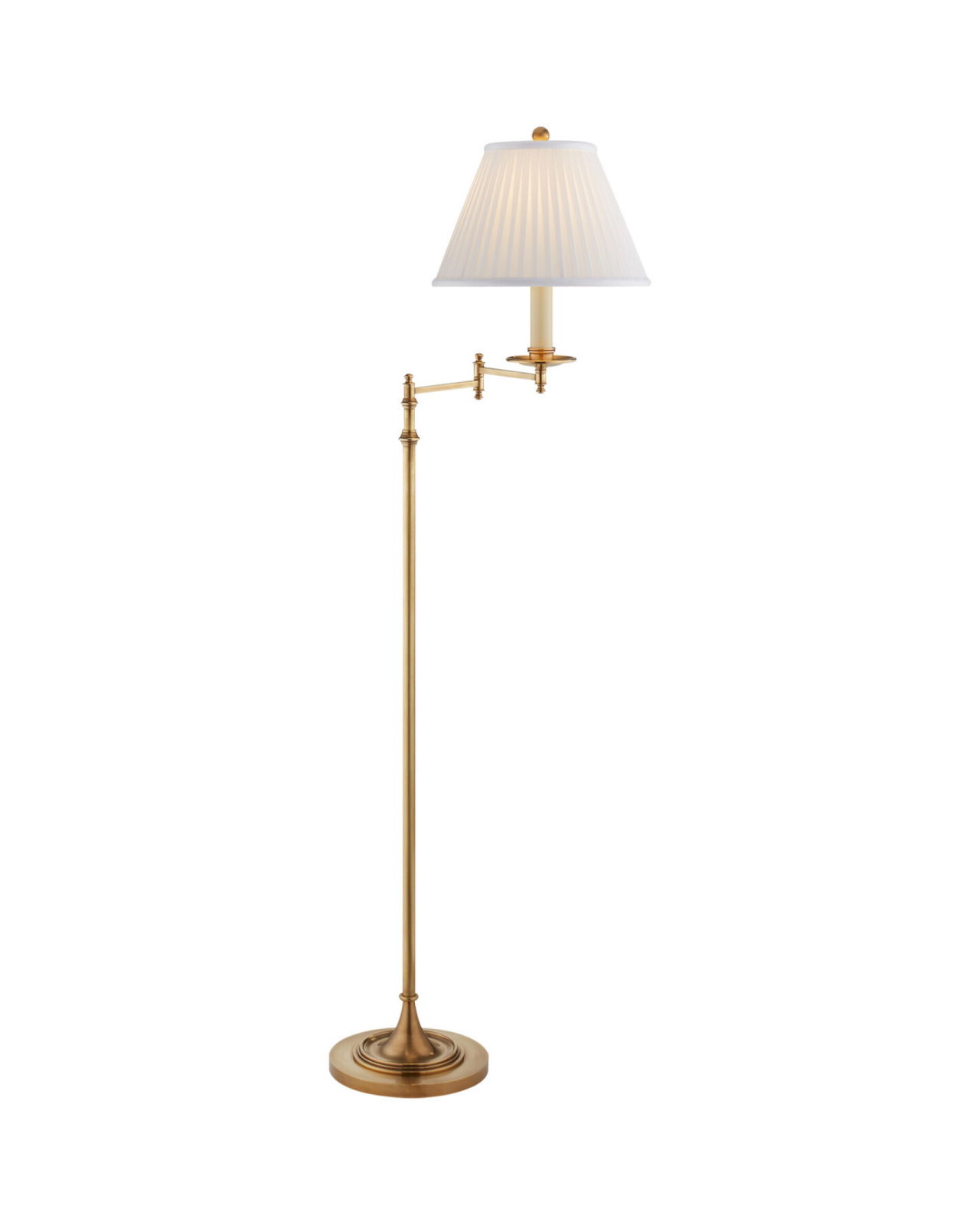 Dorchester Floor Lamp antique brass/silk
