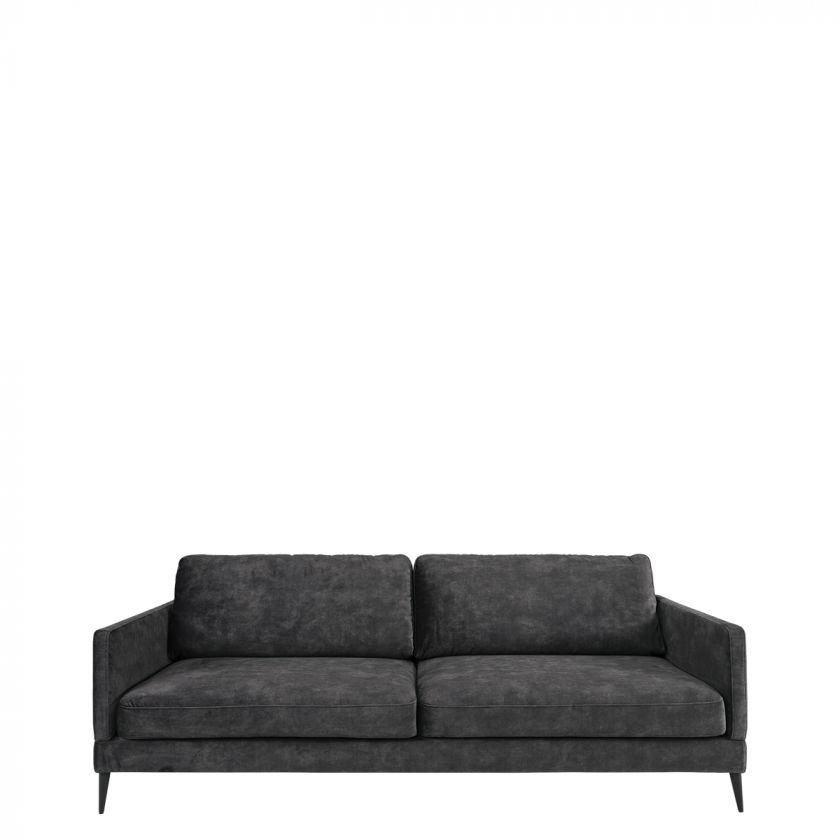 Andorra sofa, 3-seters, mørk grå