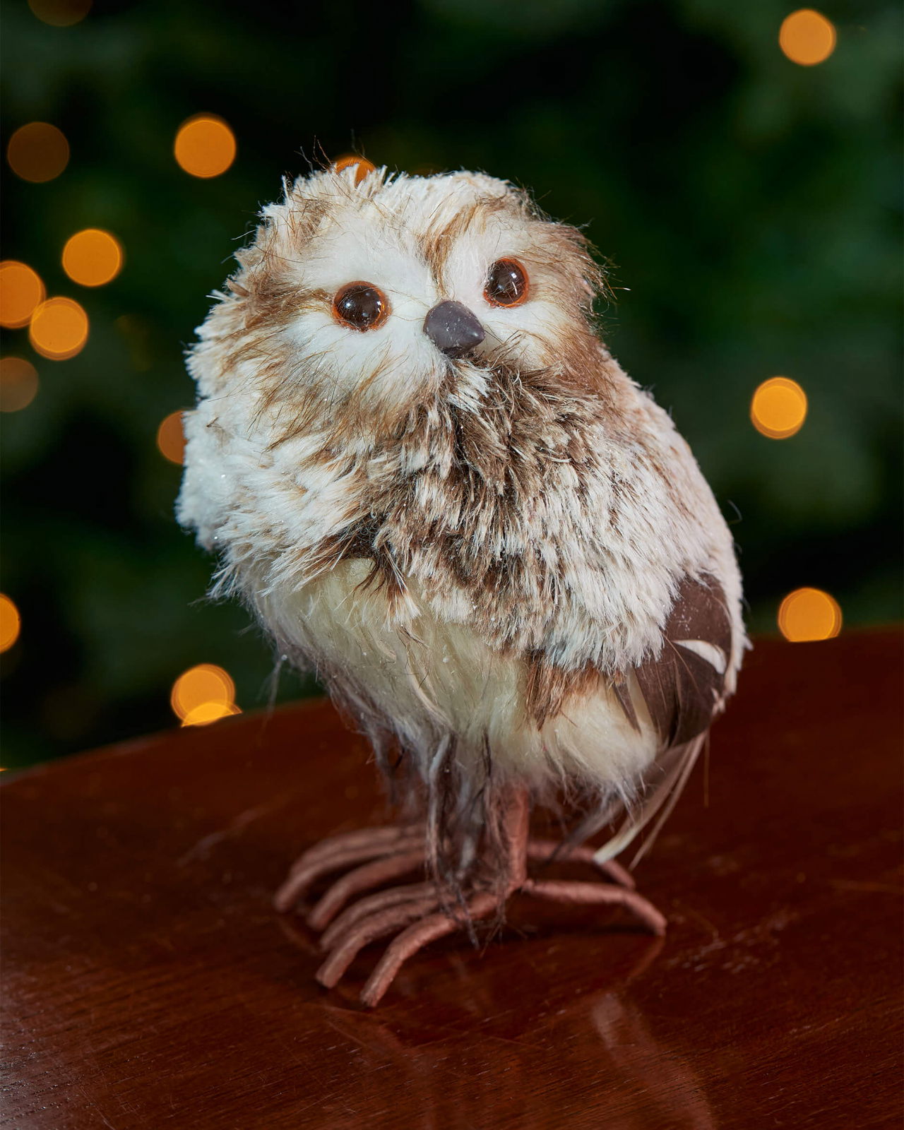 Milena uggla juldekoration brun/vit