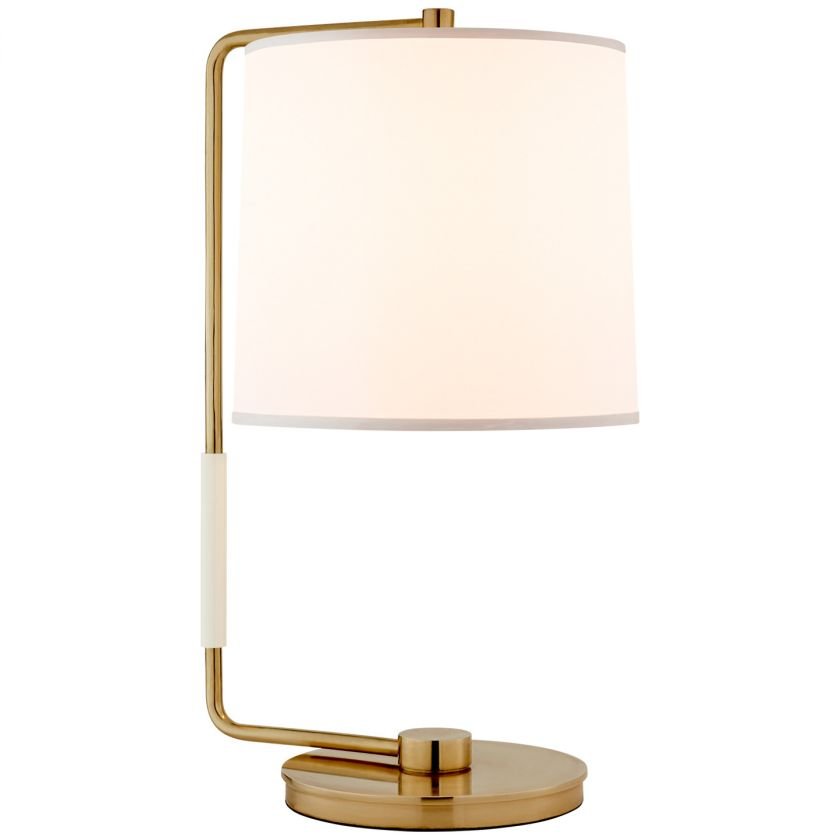 Swing Table Lamp Soft Brass/Silk Shade