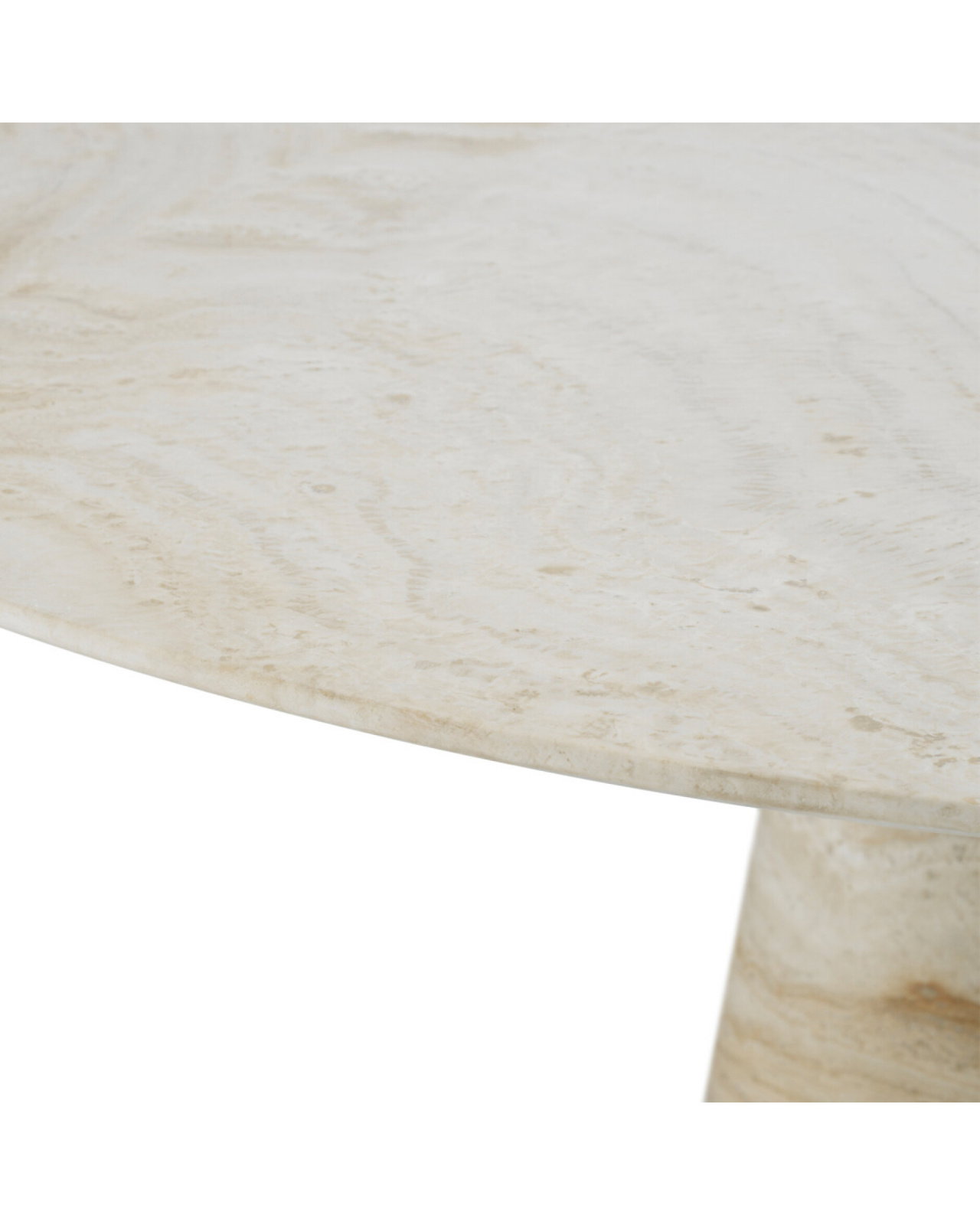 Genova Dining Table Travertine/Brushed Brass