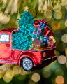 Bruce auto kerstboomdecoratie rood