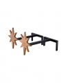 Star andiron messing 2-pak