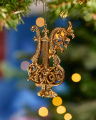 Allegra Lyre Christmas Ornament Gold