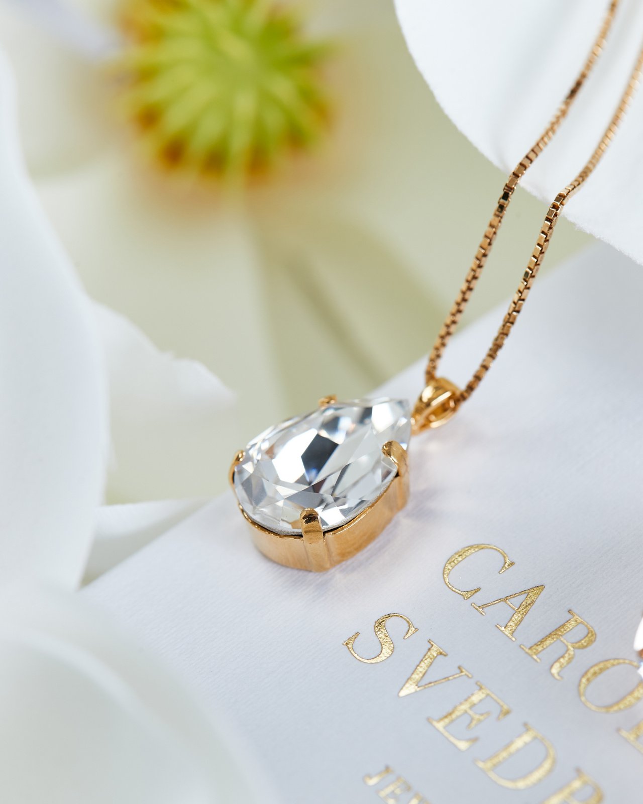Mini Drop Necklace Crystal