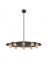Pertica 36" Ten Light Chandelier Mirrored Bronze