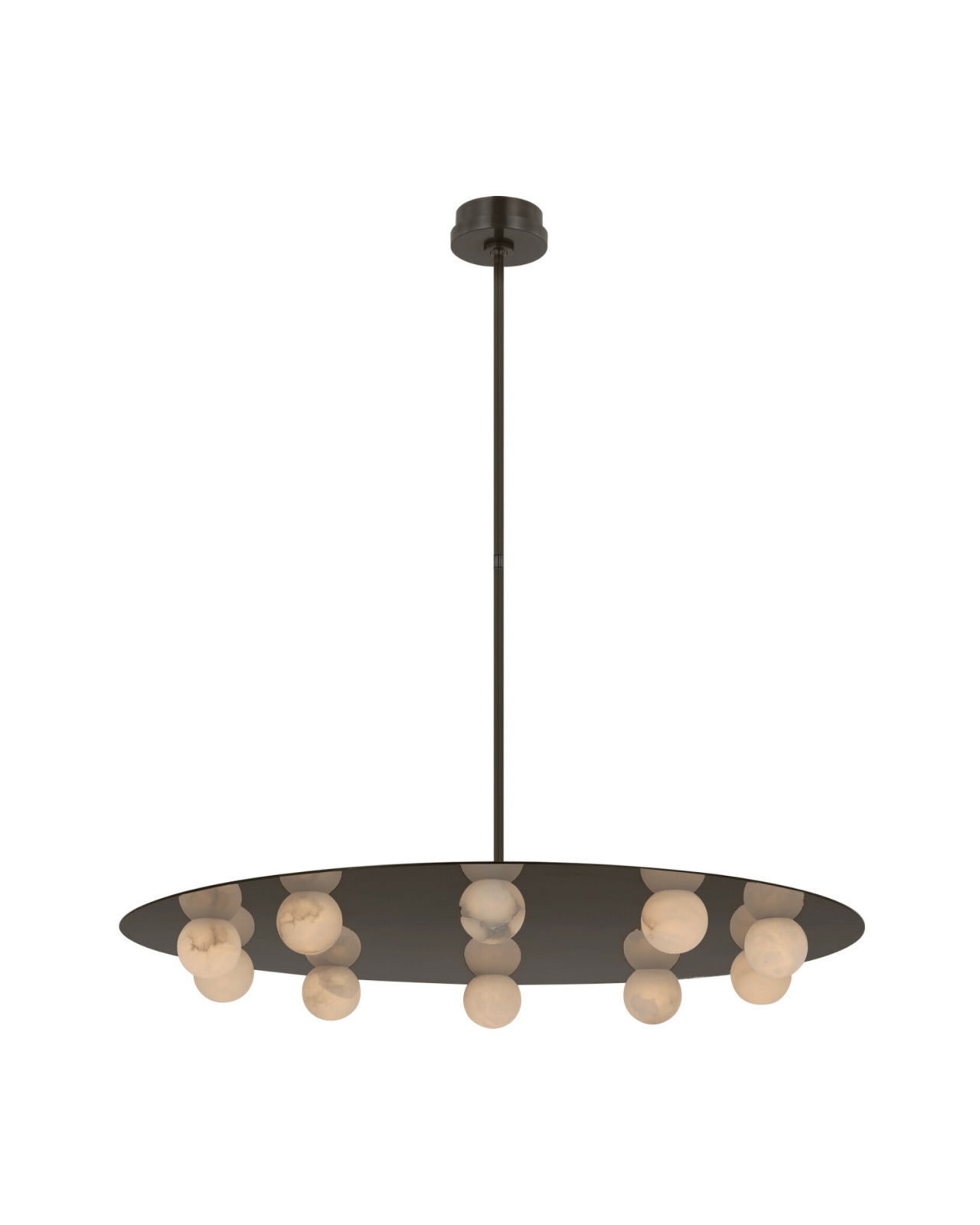Pertica 36" Ten Light Chandelier Mirrored Bronze